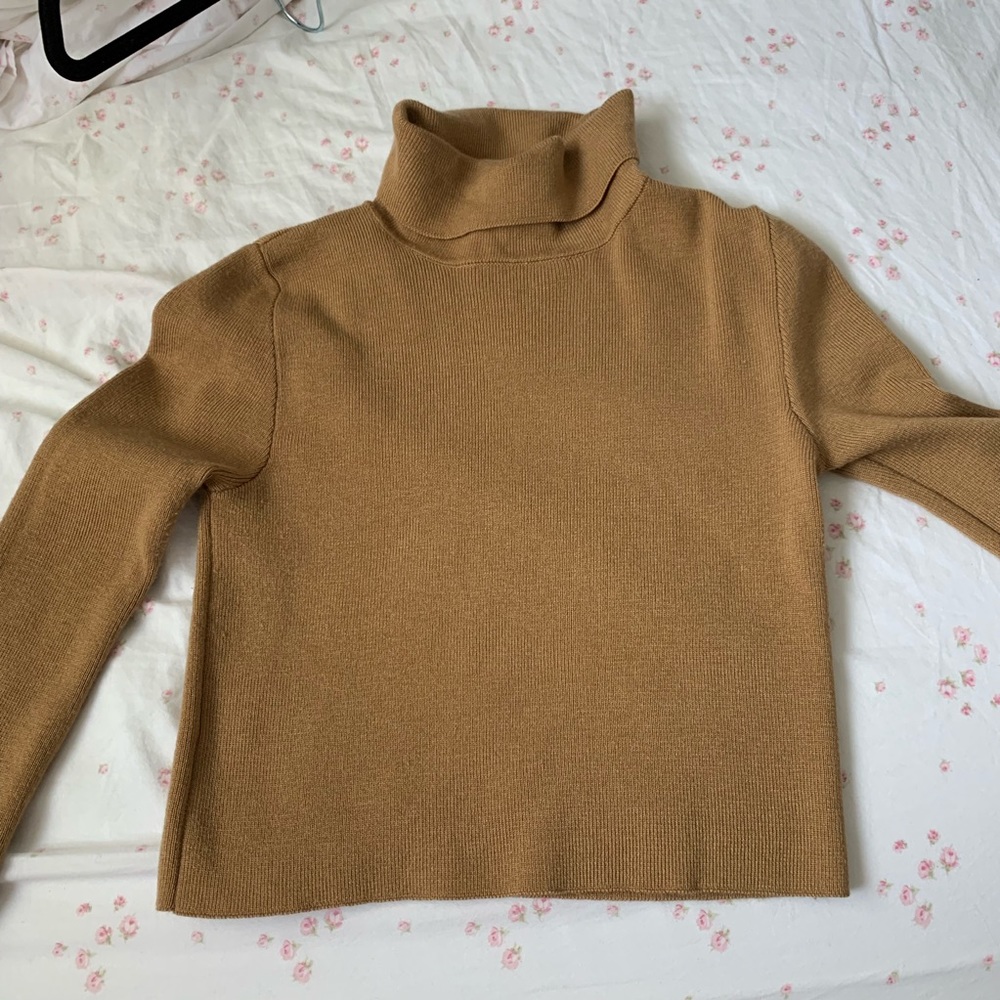 cropped turtleneck